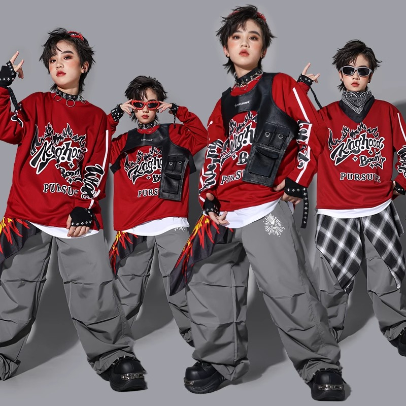 Street Fashion Kpop - Sudadera K-pop para niños, chaleco de