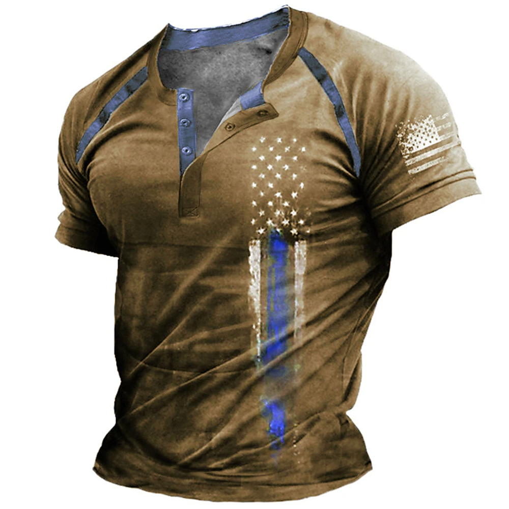 Street Fashion For Man - Camiseta Divertida con Estampado de Bandera