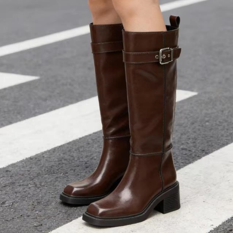 Street Fashion Designers - Botas hasta la rodilla estilo británico