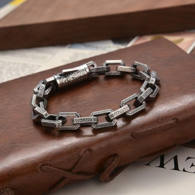 Street Fashion Culture - Pulsera vikinga Ouroboros punk vintage para
