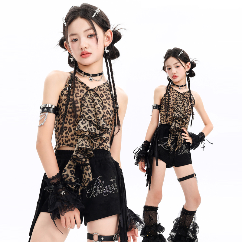 Street Fashion Kpop - Trajes de Baile Jazz para Niñas,