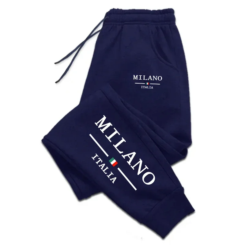 Street Fashion Of Milan - Pantalones de chándal con estampado de