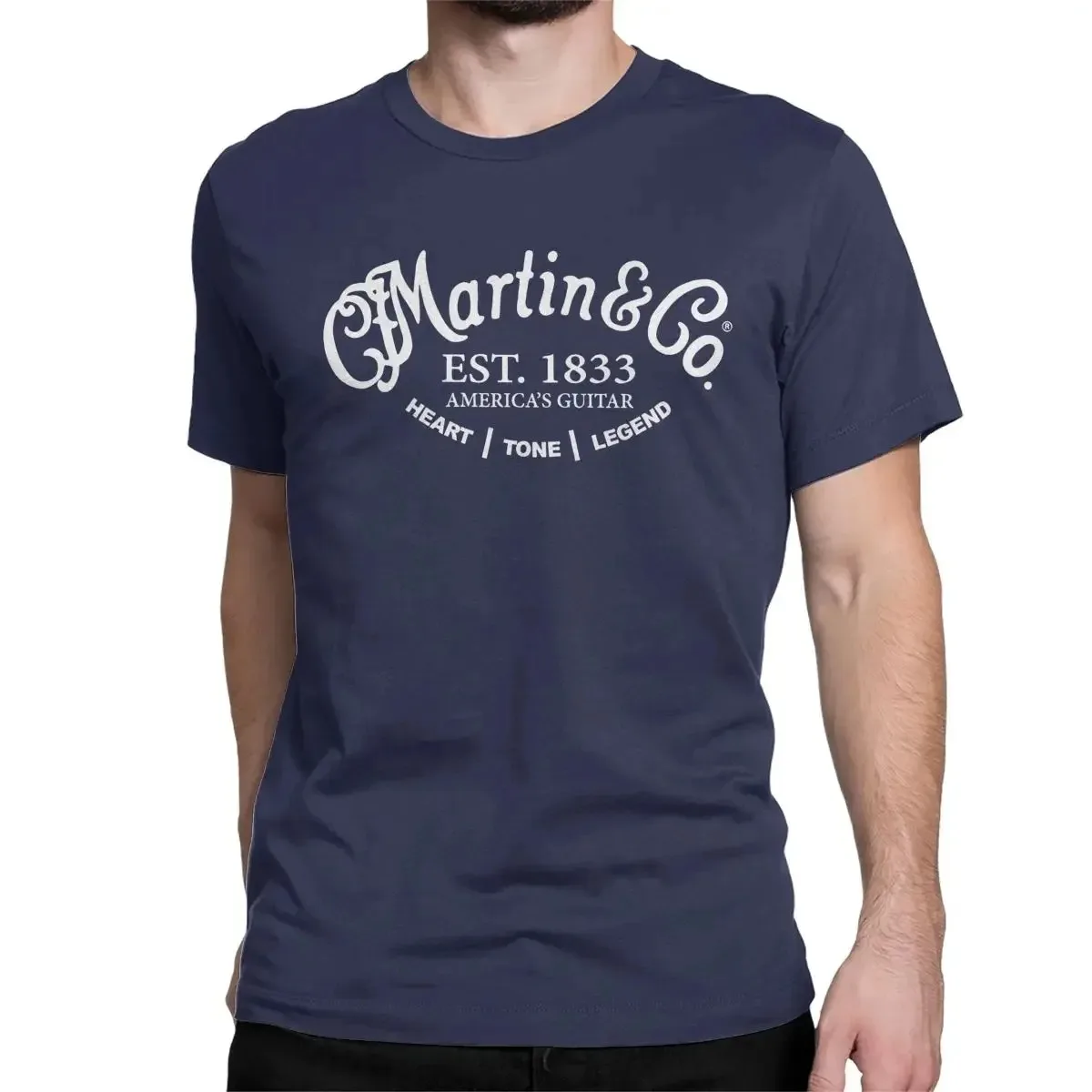 Street Fashion Co - Camiseta Negra con Estampado de Guitarra