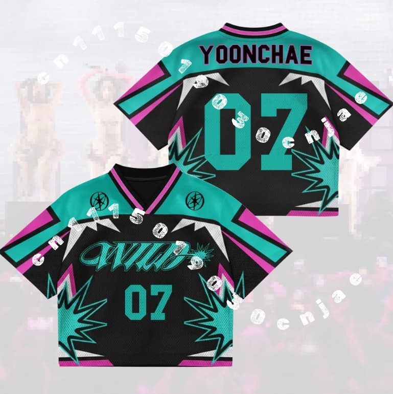 Street Fashion Kpop - Camiseta Deportiva de Malla Corta con
