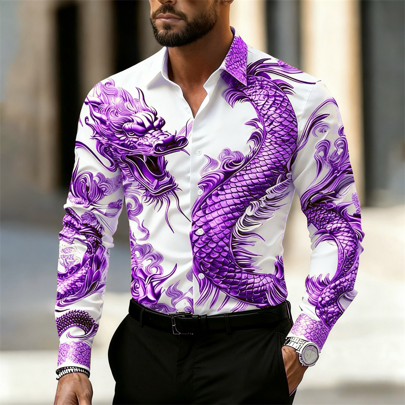 Camisa de Hombre de Manga Larg - Street Fashion In Chinese reseña y precio