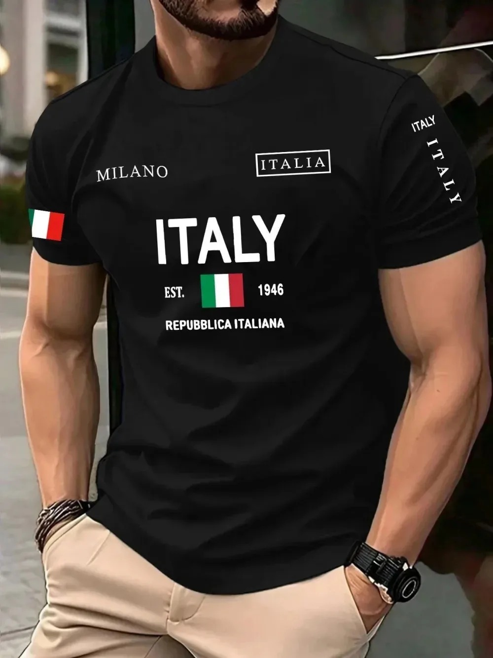 Camiseta de Hombre con Estampa - Street Fashion Of Milan reseña y precio