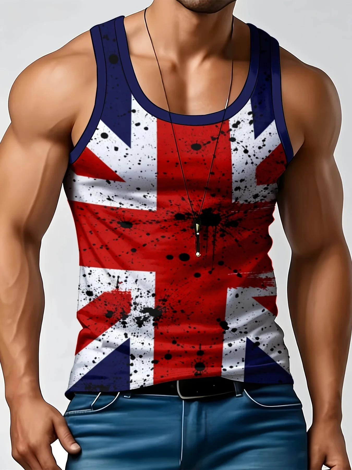Camiseta sin mangas con estamp - Street Fashion Uk reseña y precio