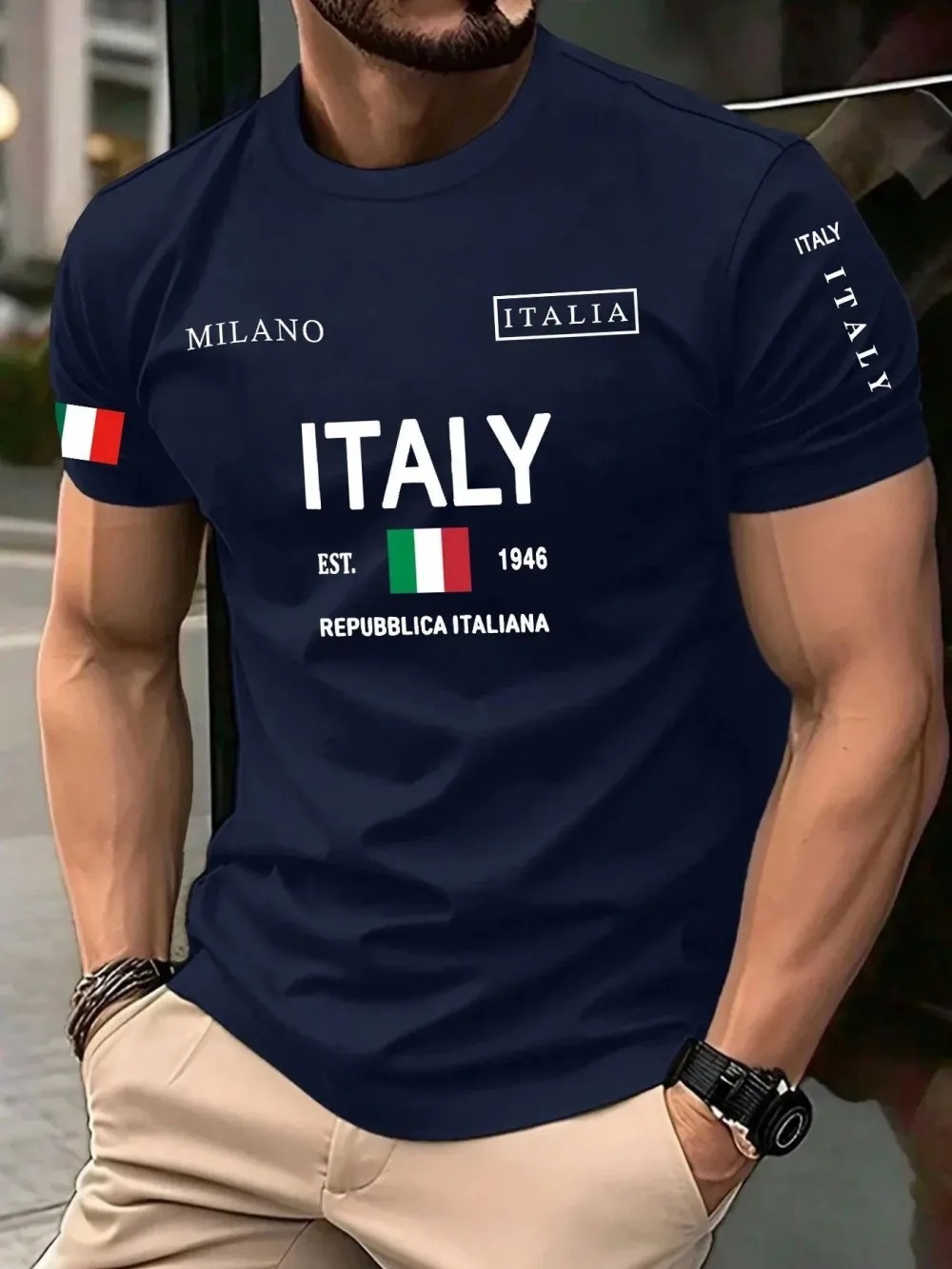 Camiseta de hombre con estampa - Street Fashion Of Milan reseña y precio