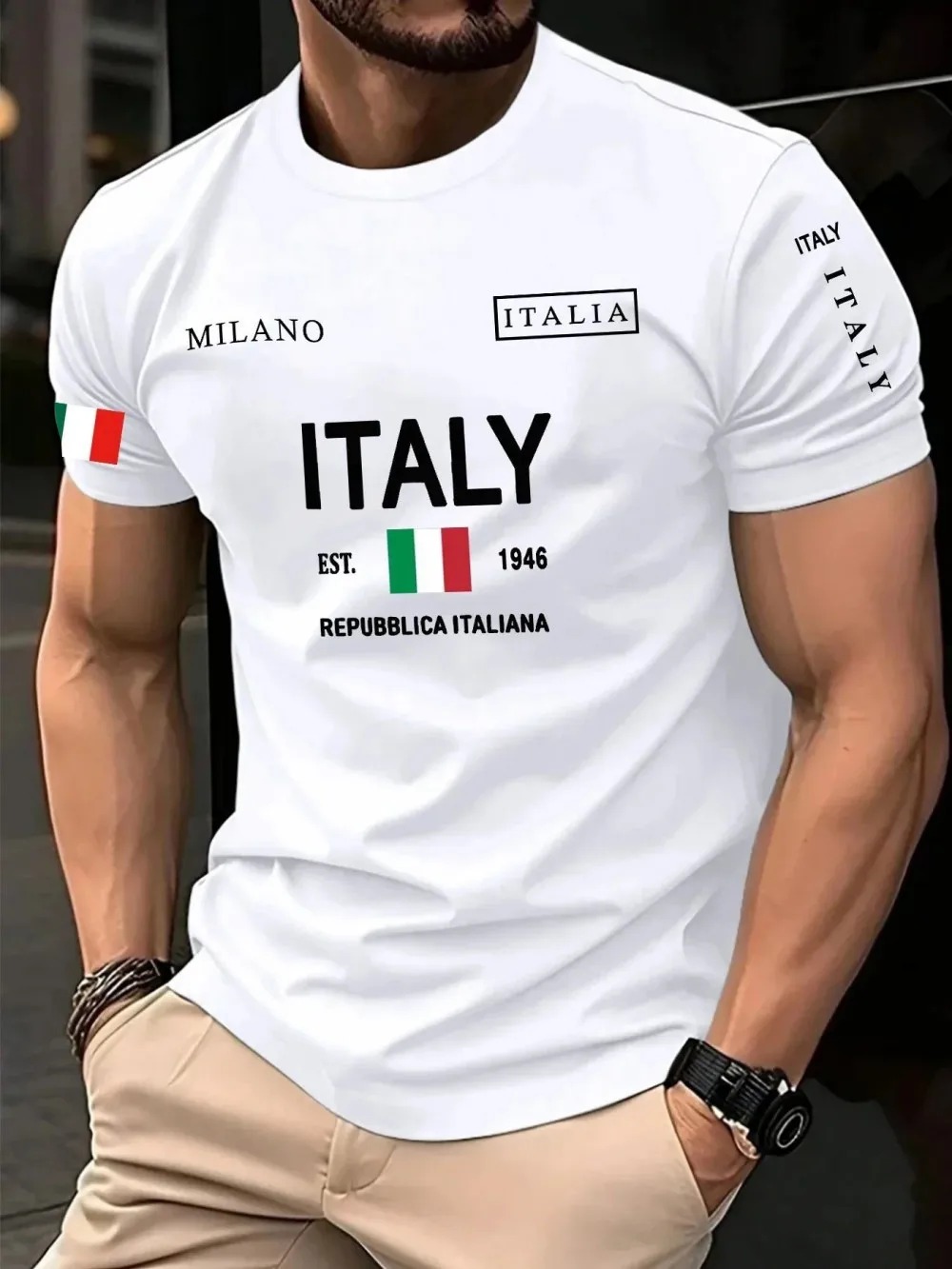 Camiseta de hombre con estampa - Street Fashion Of Milan reseña y precio