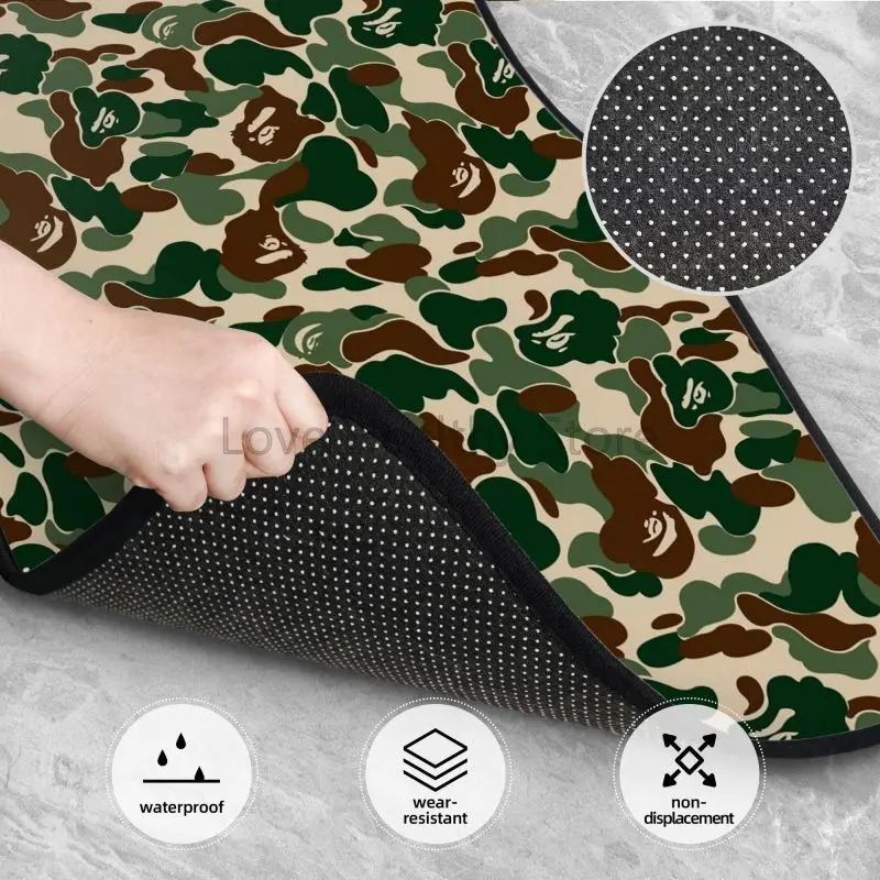 Juego de 4 alfombrillas para e - Camo Pattern Set reseña y precio