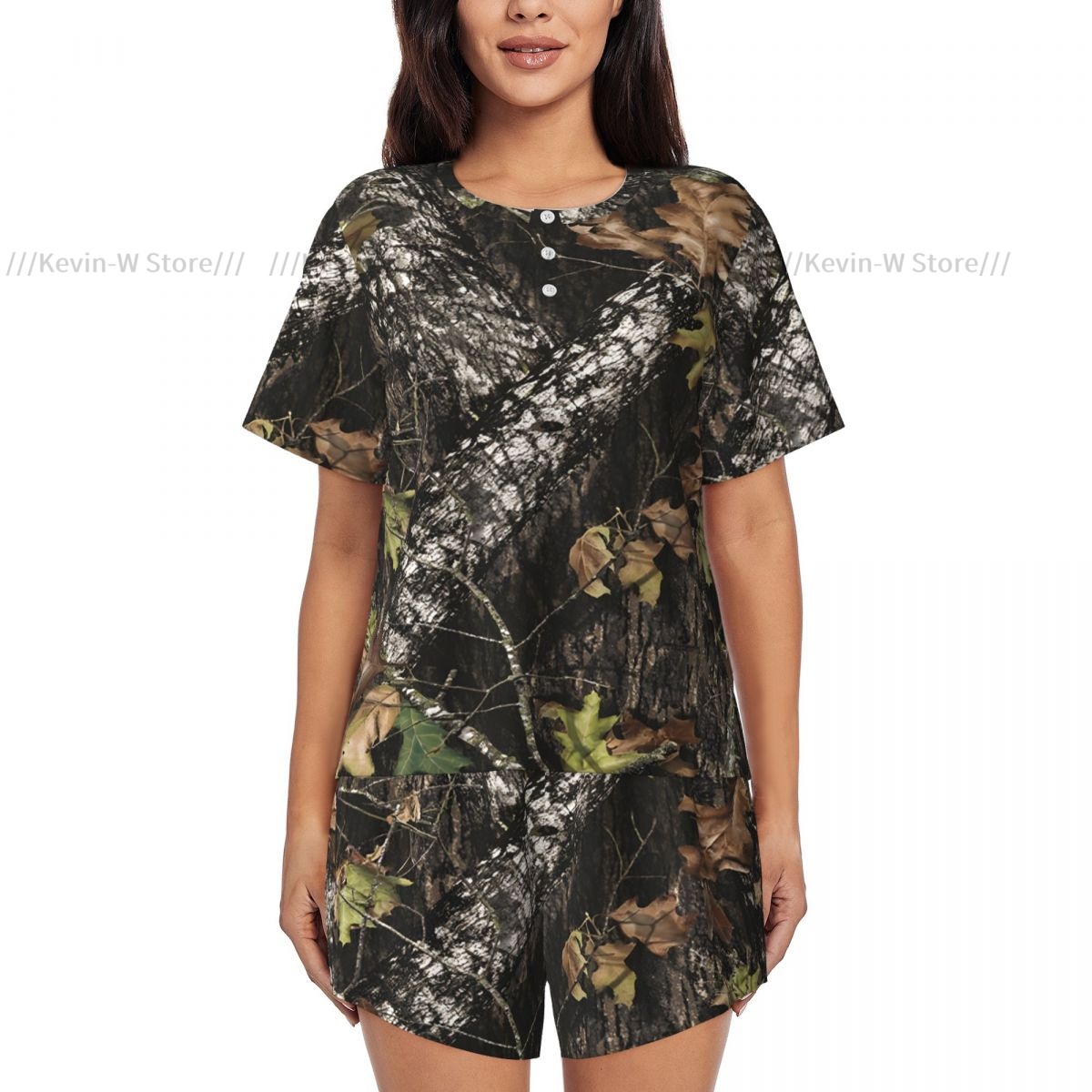 Pijama de dos piezas para muje - Camo Pattern Set reseña y precio