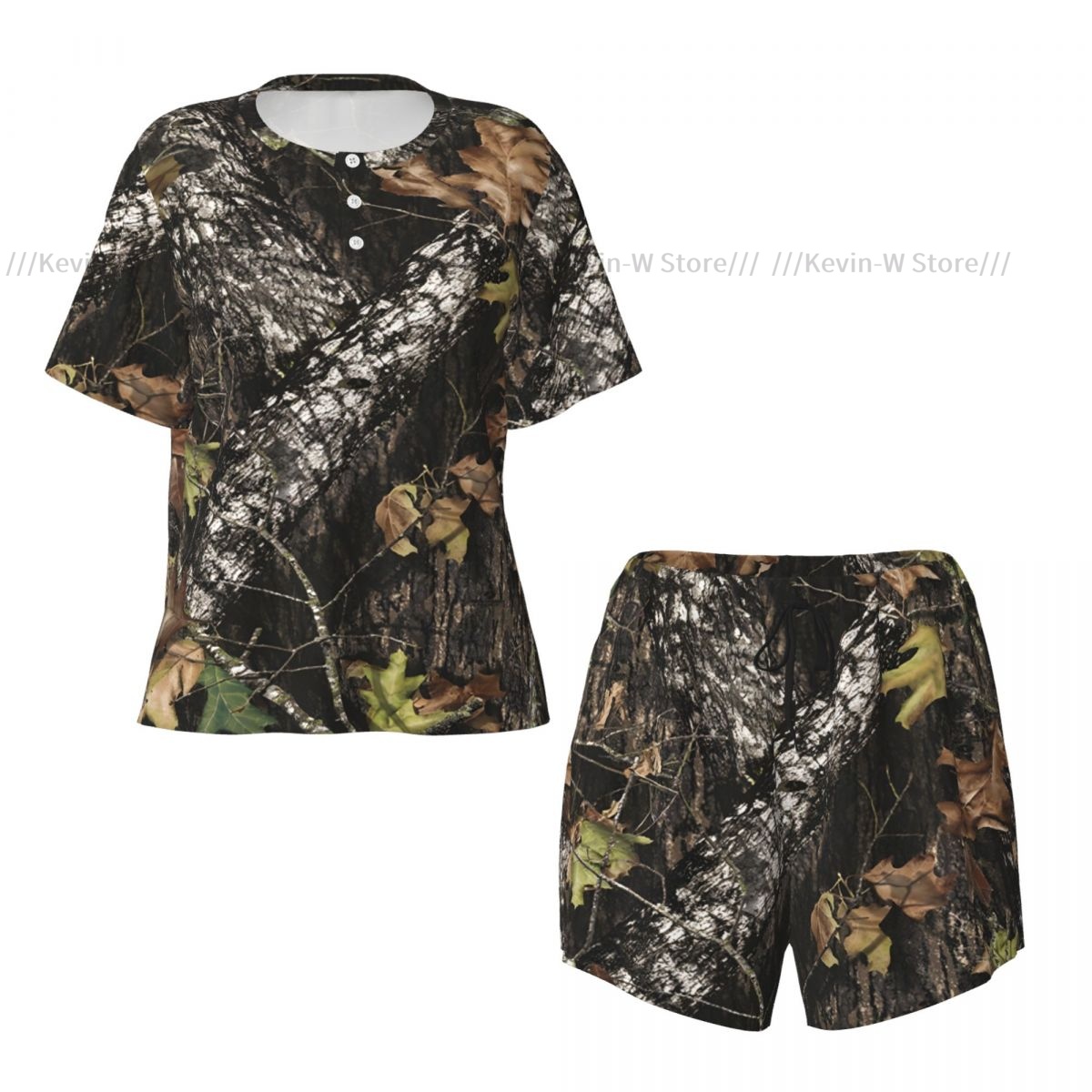 Pijama de dos piezas para muje - Camo Pattern Set reseña y precio