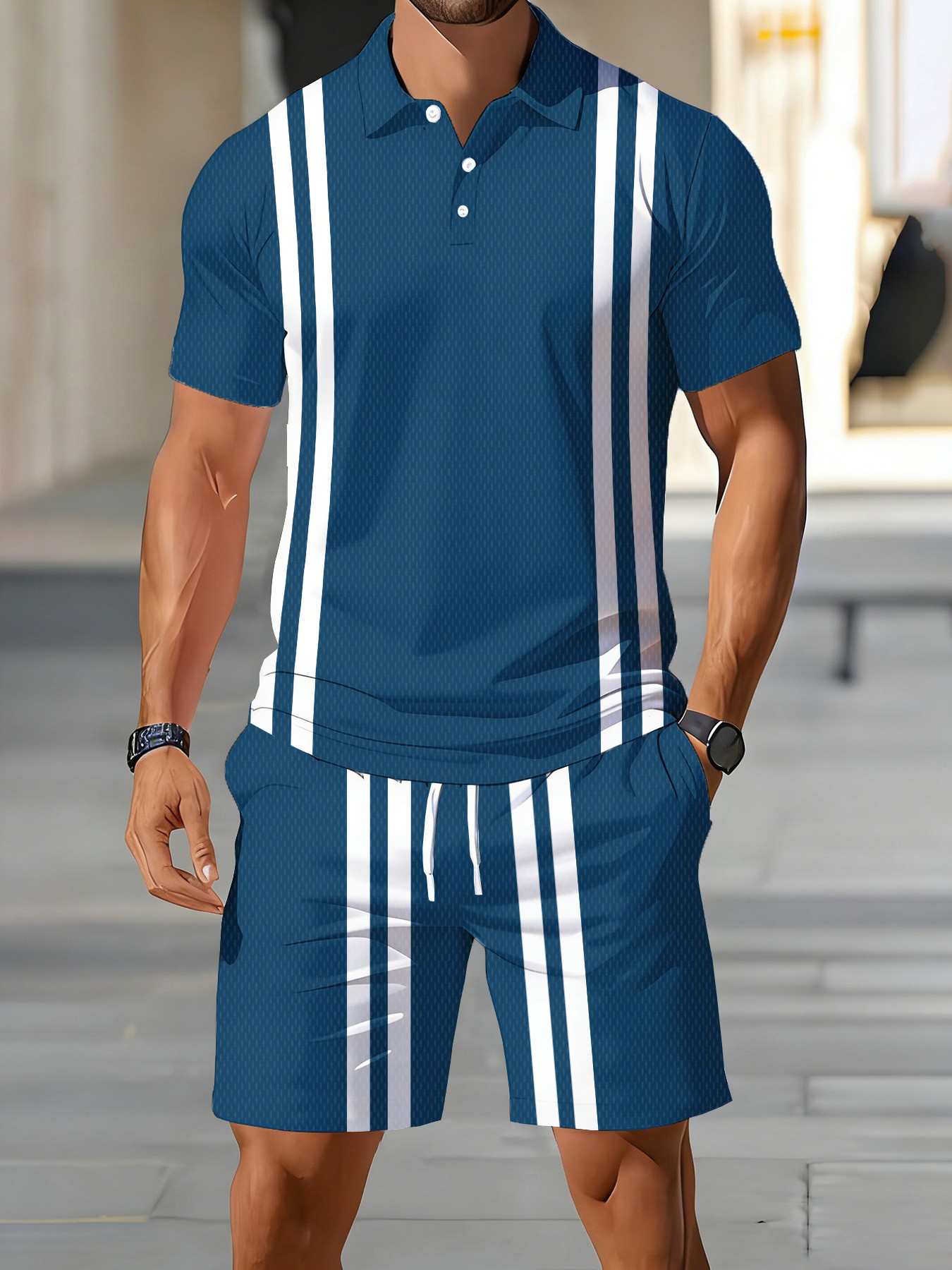 Conjunto de Polo de Manga Cort - Street Fashion Designers reseña y precio